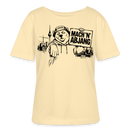 Dit is Berlin-MACH 'N ABJANG-Rundhals Frauen Bio-T-Shirt - Creme