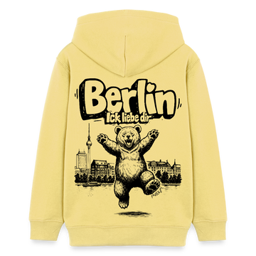 Berlin Souvenir-Teenager Bio-Hoodie-BERLIN ICK LIEBE DIR - Gelb Viva 