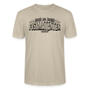 Berliner Spruch-MACH MA KEENE FISIMATENTEN-Unisex Bio T-Shirt  - schwarzer Print auf Beige farbenden leichten Baumwollstoff