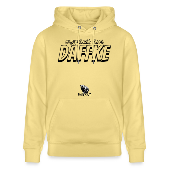 Berliner Spruch-EINFACH AUS DAFFKE-Unisex Bio-Hoodie - Gelb Viva 