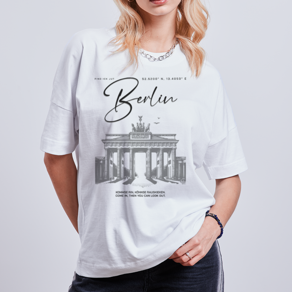 BERLIN-Unisex Oversize Bio-T-Shirt - Weiß