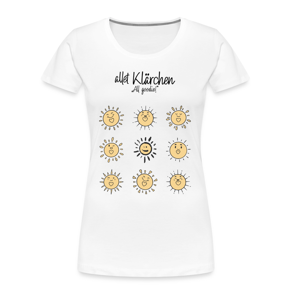 allet KLÄRCHEN-Frauen Premium Bio T-Shirt - Weiß