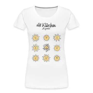 allet KLÄRCHEN-Frauen Premium Bio T-Shirt - Weiß