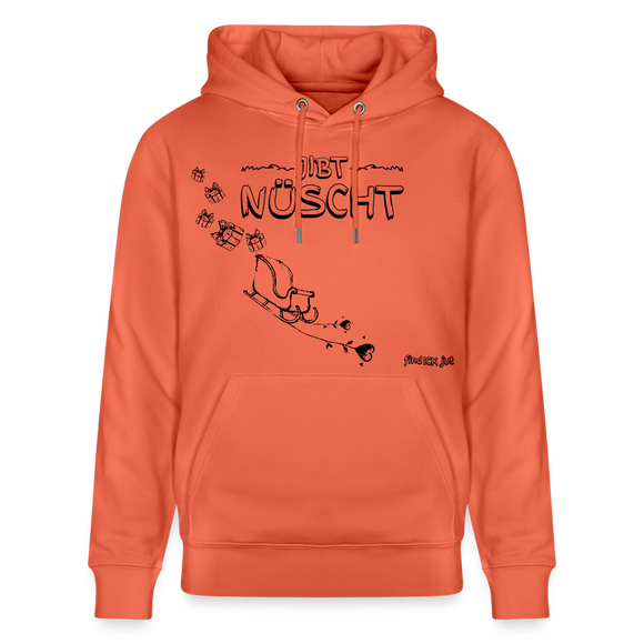 Weihnachten in Berlin 25-JIBT NÜSCHT-Unisex Bio-Hoodie II - Hellrot