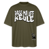 PASS MA UFF KEULE-Oversized Unisex Bio T-Shirt II - Khaki