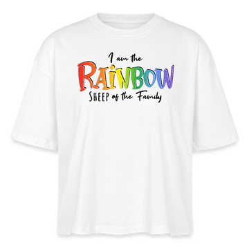 PRIDE 'REGENBOGENSCHAF'-Frauen Boxy Bio-T-Shirt - Weiß