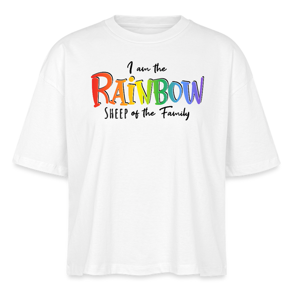 PRIDE 'REGENBOGENSCHAF'-Frauen Boxy Bio-T-Shirt - Weiß