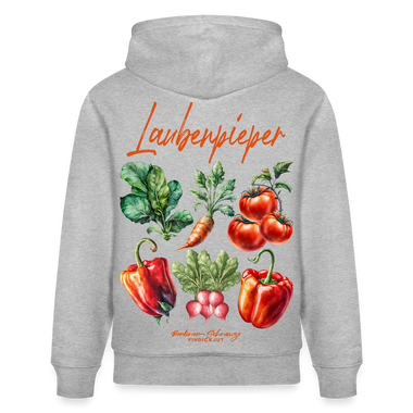 Berliner LAUBENPIEPER-Unisex Bio-Hoodie - Grau meliert