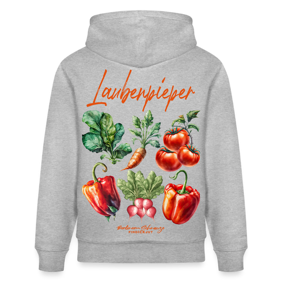 Berliner LAUBENPIEPER-Unisex Bio-Hoodie - Grau meliert