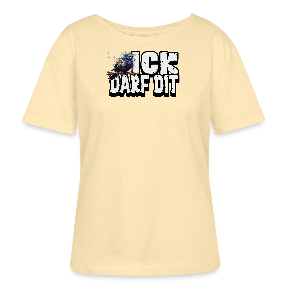 ICK DARF DIT-TAUBE-Rundhals Frauen Bio-T-Shirt - Creme
