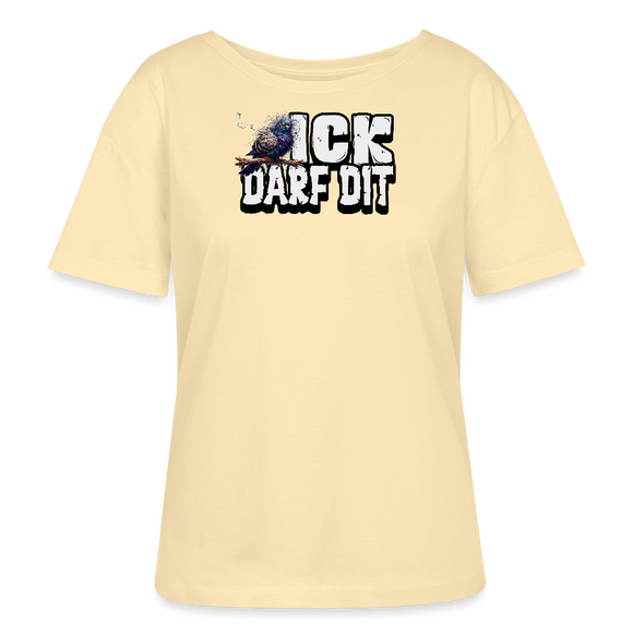 ICK DARF DIT-TAUBE-Rundhals Frauen Bio-T-Shirt - Creme
