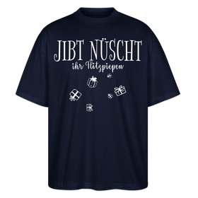 Weihnachten in Berlin-JIBT NÜSCHT - Unisex Oversize Bio-T-Shirt - Navy