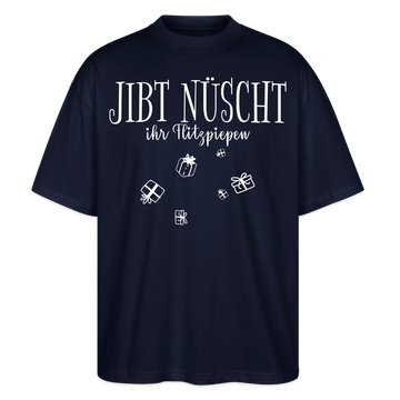 Weihnachten in Berlin-JIBT NÜSCHT - Unisex Oversize Bio-T-Shirt - Navy