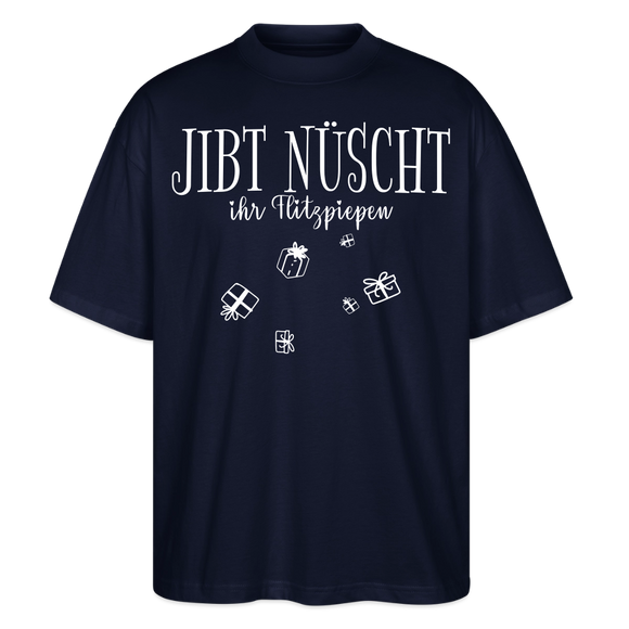 Weihnachten in Berlin-JIBT NÜSCHT - Unisex Oversize Bio-T-Shirt - Navy