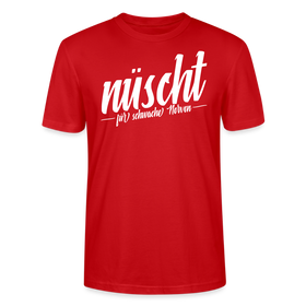 Berlin Shirt-NÜSCHT DARF ICK-Unisex T-Shirt mit Berliner Schnauze - Rot