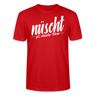 Berlin Shirt-NÜSCHT DARF ICK-Unisex T-Shirt mit Berliner Schnauze - Rot