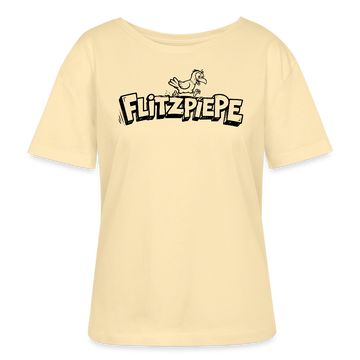 FLITZPIEPE 26- Rundhals Frauen Bio-T-Shirt für verpeilte Berlinerinnen - Creme