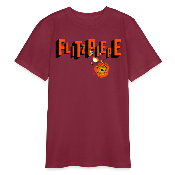 FLITZPIEPE - Bio Teenager T-Shirt MINI CREATOR - Burgunderrot