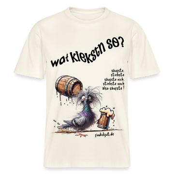WAT KIEKSTN SO? - Relaxed Fit Unisex Bio-T-Shirt - Naturweiß 