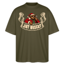 Berliner Bär-Weihnachten-JIBT NÜSCHT-Oversized Unisex Bio T-Shirt - Khaki