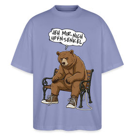 Berliner Bär und Spruch-JEH MIR NICH UFFN SENKEL-Oversized Unisex Bio T-Shirt - Violett