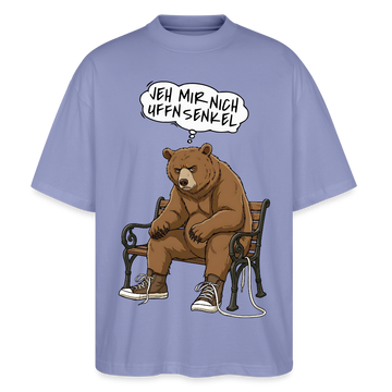 Berliner Bär und Spruch-JEH MIR NICH UFFN SENKEL-Oversized Unisex Bio T-Shirt - Violett