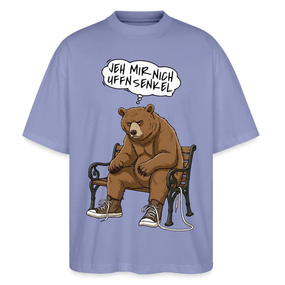 Berliner Bär und Spruch-JEH MIR NICH UFFN SENKEL-Oversized Unisex Bio T-Shirt - Violett