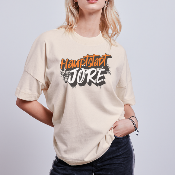 HAUPTSTADTJÖRE-Unisex Oversize Bio-T-Shirt - Naturweiß