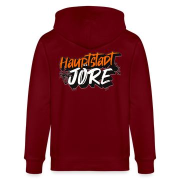 HAUPTSTADTJÖRE-Unisex Bio-Kapuzenjacke - Burgunderrot