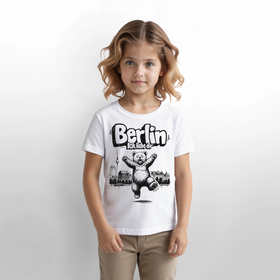 Berlin Souvenir-Kinder T-Shirt Bio-BERLIN ICK LIEBE DIR - Weiß