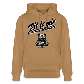 Dit is mir SCHNURZPIEPE-Unisex Bio-Hoodie BIO - Karamell 