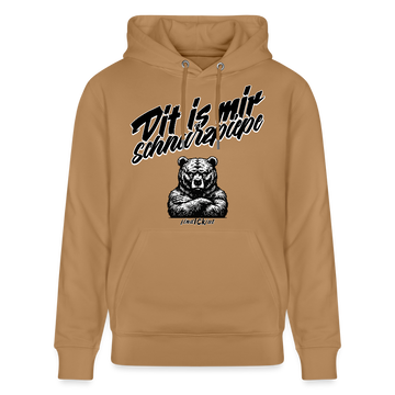 Dit is mir SCHNURZPIEPE-Unisex Bio-Hoodie BIO - Karamell 