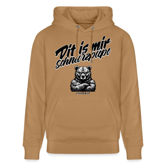 Dit is mir SCHNURZPIEPE-Unisex Bio-Hoodie BIO - Karamell 