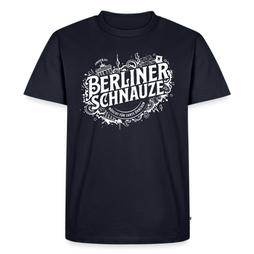 BERLINER SCHNAUZE-Männer Premium Bio T-Shirt - Navy