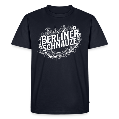 BERLINER SCHNAUZE-Männer Premium Bio T-Shirt - Navy