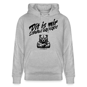 Dit is mir SCHNURZPIEPE-Unisex Bio-Hoodie BIO - Grau meliert