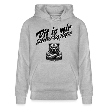 Dit is mir SCHNURZPIEPE-Unisex Bio-Hoodie BIO - Grau meliert