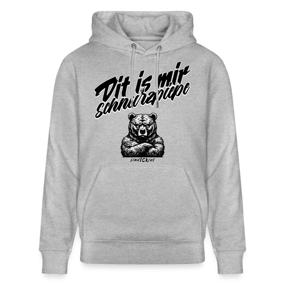Dit is mir SCHNURZPIEPE-Unisex Bio-Hoodie BIO - Grau meliert