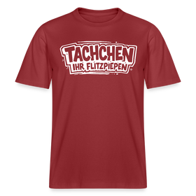 TACHCHEN IHR FLITZPIEPEN- RELAXED FIT Unisex Bio T-Shirt mit Berliner Schnauze - Erdrot