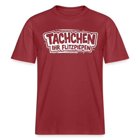 TACHCHEN IHR FLITZPIEPEN- RELAXED FIT Unisex Bio T-Shirt mit Berliner Schnauze - Erdrot