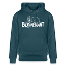 Berliner Spruch-BLÜMERANT-Unisex Bio-Hoodie - Dunkles Petrol
