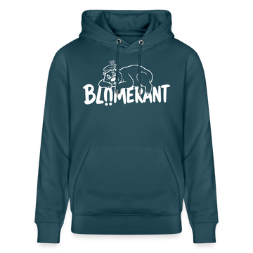 Berliner Spruch-BLÜMERANT-Unisex Bio-Hoodie - Dunkles Petrol