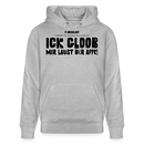 ICK GLOOB, MIR LAUST DER AFFE-Unisex Bio-Hoodie - Grau meliert