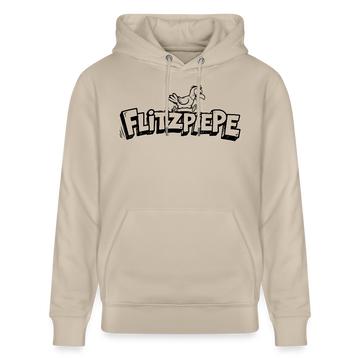 FLITZPIEPE-Unisex Bio-Hoodie mit dem Original Berliner Spruch - Beige