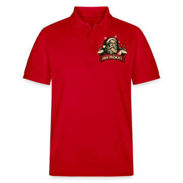 JIBT NÜSCHT zu WEihnachten-Unisex Bio-Poloshirt - Rot