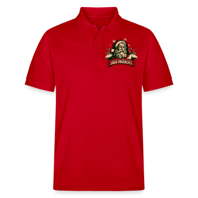 JIBT NÜSCHT zu WEihnachten-Unisex Bio-Poloshirt - Rot