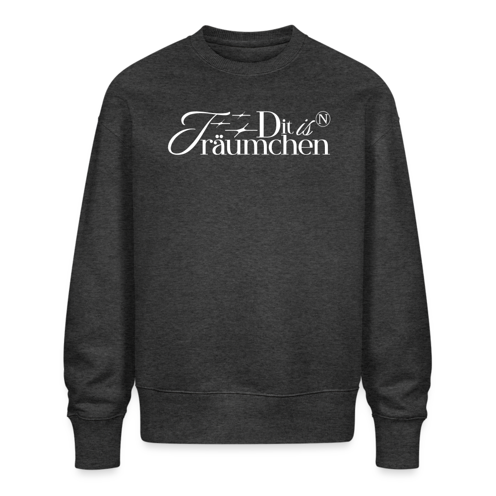 TRÄUMCHEN-Unisex Oversize Bio Pullover - Dunkelgrau meliert