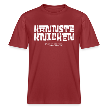 Berliner Schnauze Spruch-KANNSTE KNICKEN-RELAXED FIT Unisex Organic T-Shirt - Erdrot