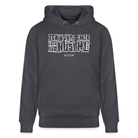 Berliner Spruch-ICK WUNDER MIR-Unisex Bio-Hoodie - Indigoblau