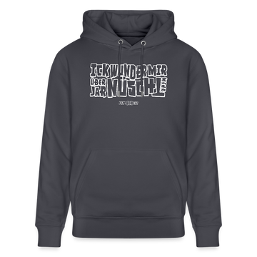 Berliner Spruch-ICK WUNDER MIR-Unisex Bio-Hoodie - Indigoblau